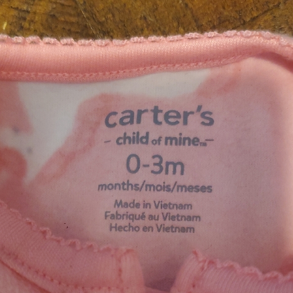 Carter's Pink Unicorn Footed One Piece - Picture 2 of 4